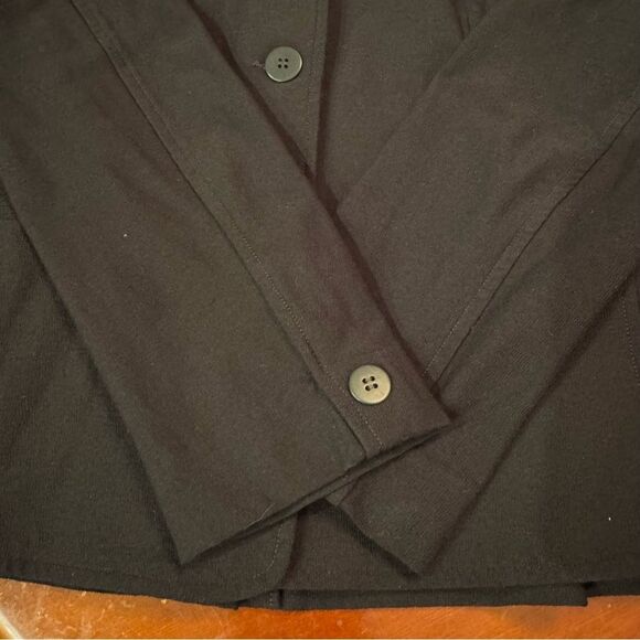 Eileen Fisher One Button Viscose Blend Washable Blazer Black S / P - Picture 9 of 11